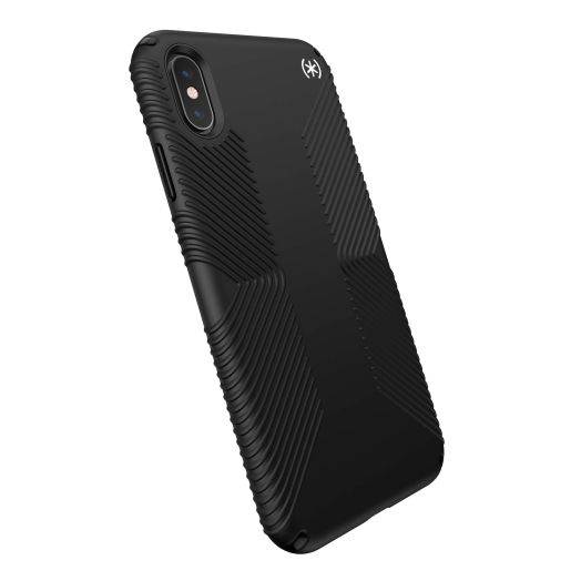 Speck Products Presidio2 Grip Case, Compatible with iPhone Xs Max, Black/Black/Black/White