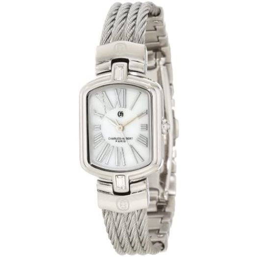 Charles-Hubert, Paris Women's 6808-W Premium Collection Stainless Steel Wire Bangle Watch