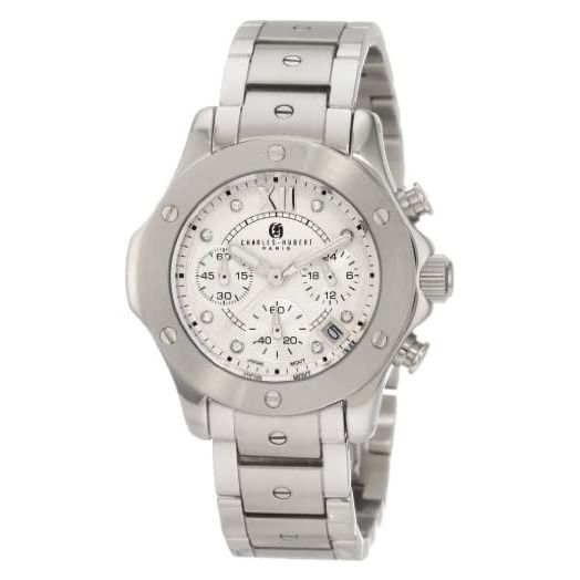 Charles-Hubert, Paris Women's 6782-W Premium Collection Stainless Steel Chronograph Watch