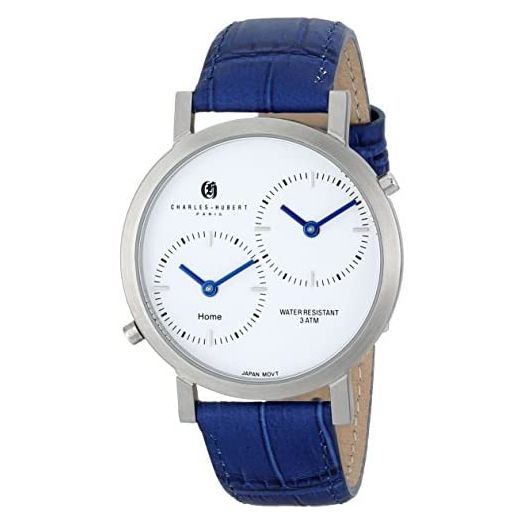 Charles-Hubert, Paris Unisex 3549-E Premium Collection Analog Display Japanese Quartz Blue Watch