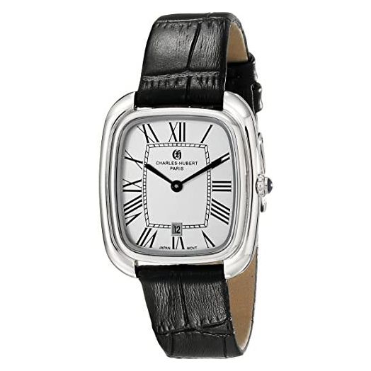 Charles-Hubert, Paris Women's 6963-W Premium Collection Analog Display Japanese Quartz Black Watch