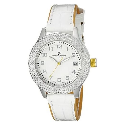 Charles-Hubert, Paris Women's 6979-B Premium Collection Analog Display Japanese Quartz White Watch