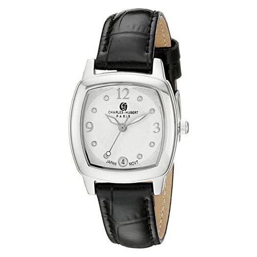 Charles-Hubert, Paris Women's 6907-W Premium Collection Analog Display Japanese Quartz Black Watch