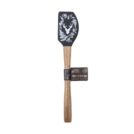 Thyme & Table 2 Pack Pointed Spatula - Black & Purple " penne for your thoughts"