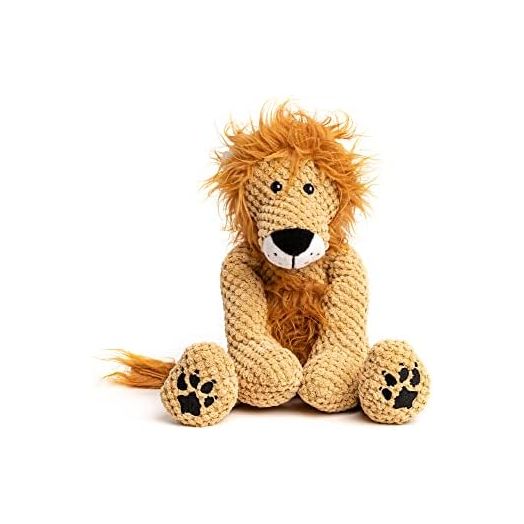 fabdog Floppies Plush Dog Toy - Cute & Durable Squeaky Dog Toys - Best Squeak Toy for Puppies and All Breeds | Ideal Pet Gift| Large Lion