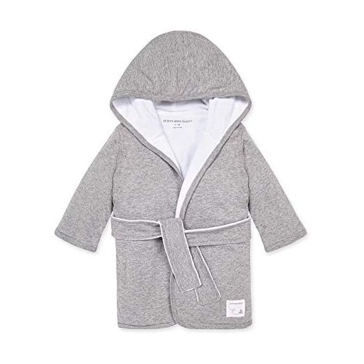 Burt's Bees Baby baby-girls Bathrobe, Infant Hooded Robe, Absorbent Knit Terry, 100% Organic Cotton, 0-9 Months