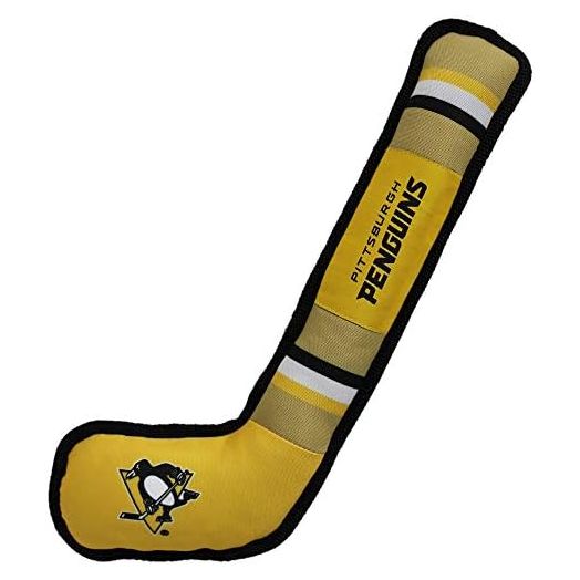 Pets First NHL Pittsburgh Penguins Stick Toy for Dogs & Cats. Play Hockey with Your Pet with This Licensed Dog Tough Toy Reward! 16 inches long