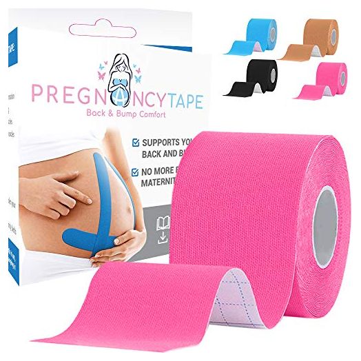 Pregnancy Tape - Maternity Belly Support Tape | #1 Pregnancy Gifts For Women, Pregnancy Belt - Gift for Expecting Mom (Pink)