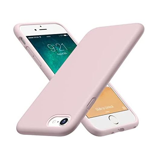 CellEver Soft Silicone Case for iPhone SE 2022/3rd/2020 iPhone 8/7 [Military Grade Drop Protection] Shockproof Protective Cover with Soft Anti-Scratch Microfiber Interior Lining - Pink