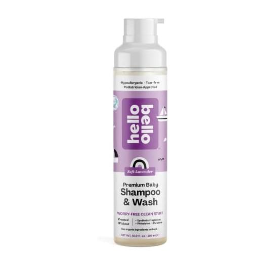Hello Bello Extra Gentle Shampoo & Body Wash I Tear Free, Hypoallergenic and Pediatrician Tested Plant Based Formula for Babies and Kids I Lavender Scent I 10 Fl Oz