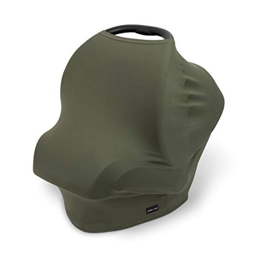 Simka Rose Baby Car Seat Cover - 6 in 1 Multi-Use Breastfeeding Cover - Ultra Soft and Stretchy Nursing Cover - Essentials for Baby Boy Baby Girl or Gender Neutral (Moss)