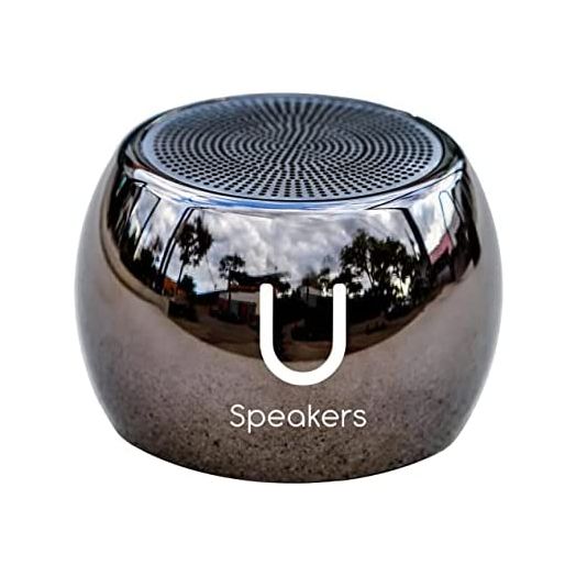 Fashionit U Boost Speaker | Stylish Portable Wireless Bluetooth 5.0 with Built-in Subwoofer and Mic | Perfect Mini Speaker for Home, Parties, Activities! Small Device, Rich Sound | Hematite