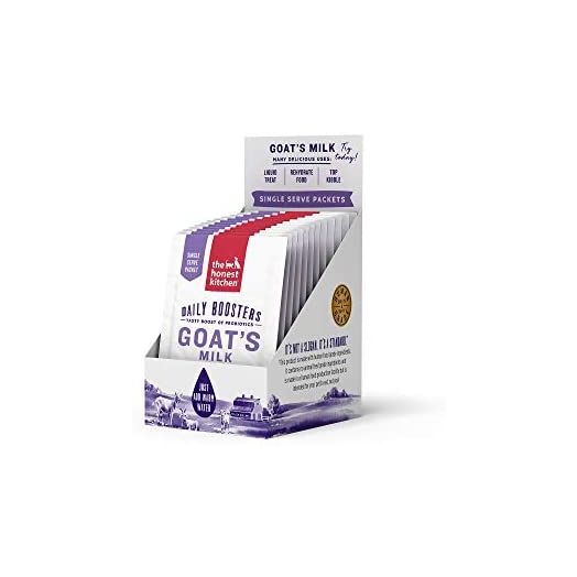 The Honest Kitchen Daily Boosts: Instant Goat's Milk with Probiotics for Cats and Dogs, 12 Pack of 5g Sachets