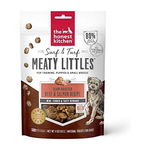 The Honest Kitchen Surf & Turf Meaty Littles: Beef & Salmon Recipe, 4 oz Bag