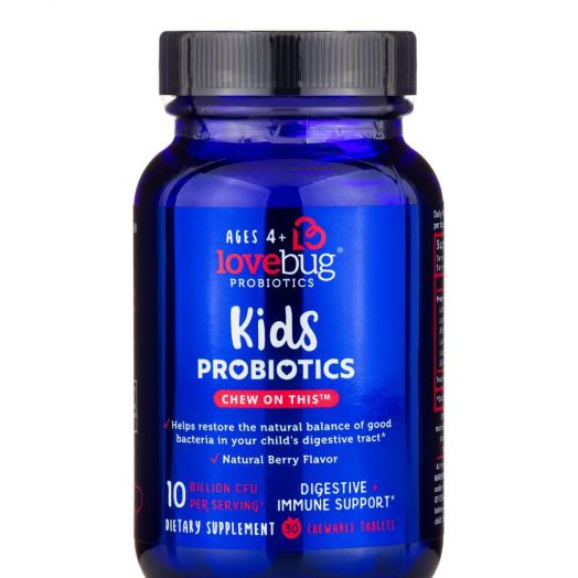 LoveBug Probiotics Kids Probiotic - Chewable, Berry Flavor - 30 Chewable Tablets