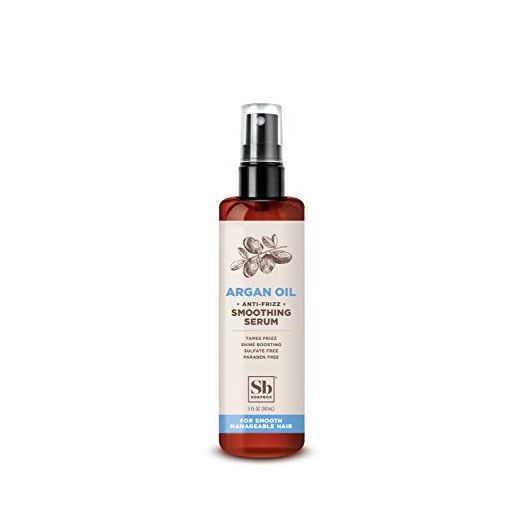 Soapbox Argan Oil Smoothing Serum, Anti-Frizz Serum with Shea Butter & Vitamin E