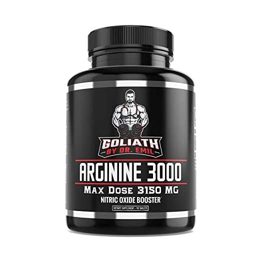Dr. Emil L-Arginine (3150mg) Highest Capsule Dose, Nitric Oxide Supplement for Tablets