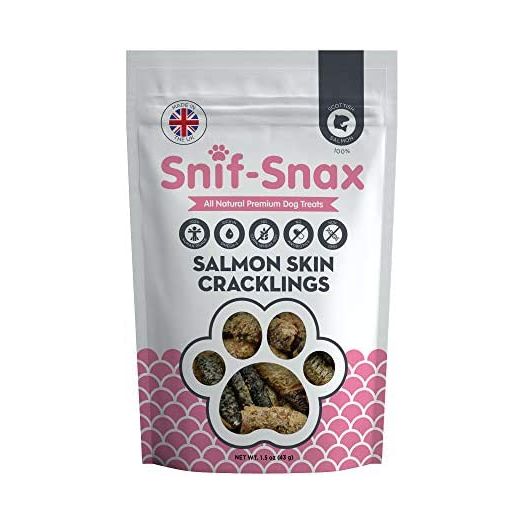 Snif-Snax Human Grade Dog Treats - All-Natural Salmon Skin Cracklings, 1.5oz