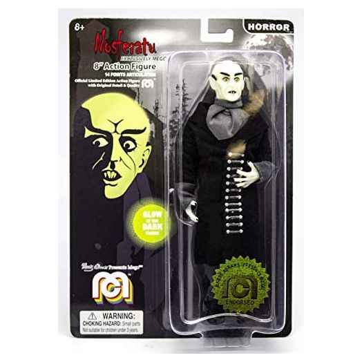 Mego Action Figures, 8” Glow in The Dark Nosferatu with Black Coat (Limited Edition Collector’s Item)