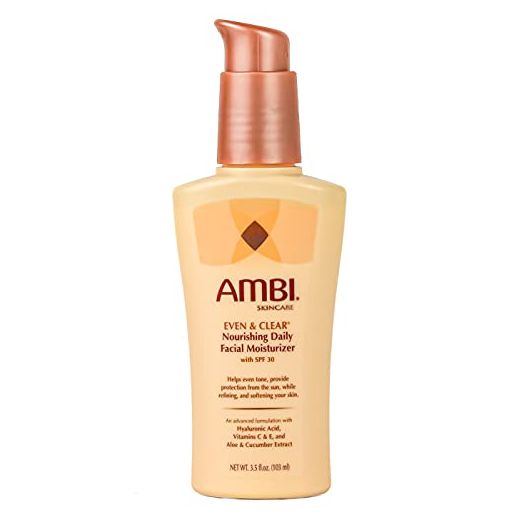 Ambi Even & Clear Daily Facial Moisturizer SPF 30 | Helps Even Tone | Skin Softening | Sun Protection | 3.5 Ounce