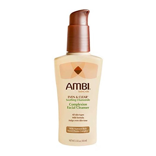 Ambi Even & Clear Soothing Chamomile Complexion Facial Cleanser With Nutrient-Rich Sweet Potato Complex and Green Tea | Helps Even Skin Tone | 3.5 Ounce