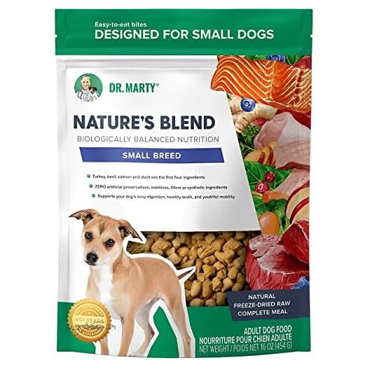 Dr. Marty Nature's Blend Adult Small Breed Freeze-Dried Raw Dog Food 16 oz, 1 Pound (Pack of 1)