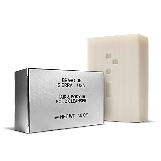 Body and Hair Mens Soap Bar by Bravo Sierra - All-In-One Shampoo & Soap for Men's Face, Hair & Body - White Vetiver & Cedarwood, 7 oz - Coconut, Shea Butter and Oat Flour for Soft Skin and Healthy Hair