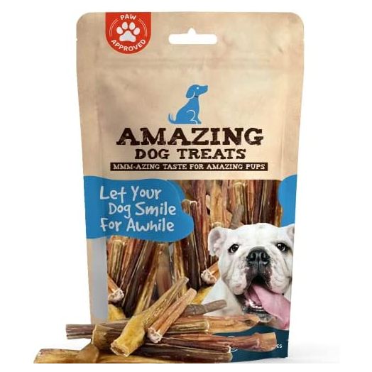 Amazing Dog Treats - 4-6 Inch Variety Bully Sticks (10 oz) - Premium Dog Chews - All Natural Rawhide Alternative - Long Lasting Dog Treats - No Hide Dog Chew- 100% Beef - Promotes Canine Dental Health