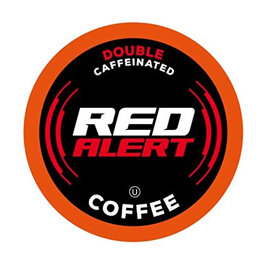 Red Alert Coffee Extra Strong Coffee Pods (Recyclable) Compatible With 2.0 Keurig K Cup Brewers, Caffeine, 40 Count (Pack of 1)