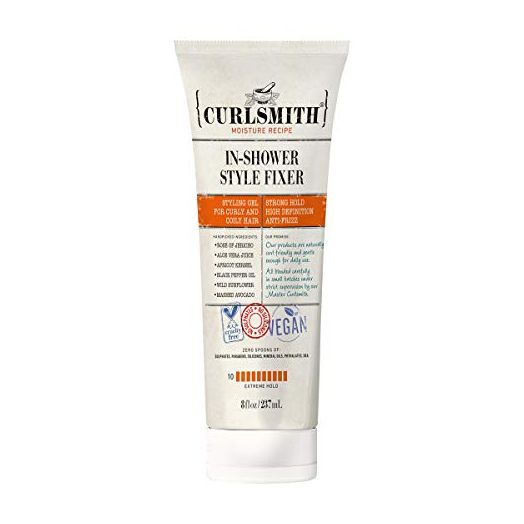 Curlsmith, In-Shower Style Fixer, Vegan Extreme Hold Styling Gel for Dry, Wavy, Curly or Coily Hair (8oz)