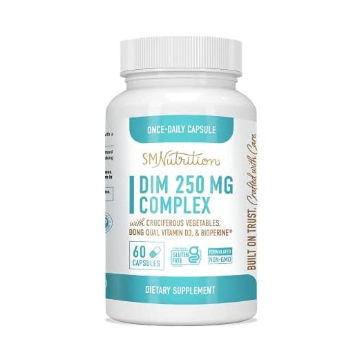 DIM Supplement 250 mg - Estrogen Balance for Women - Hormone Menopause Relief, Hormonal Acne Treatment, PCOS & Estrogen Metabolism Support Supplements with Dong Quai - Gluten-Free, 2-Month Supply