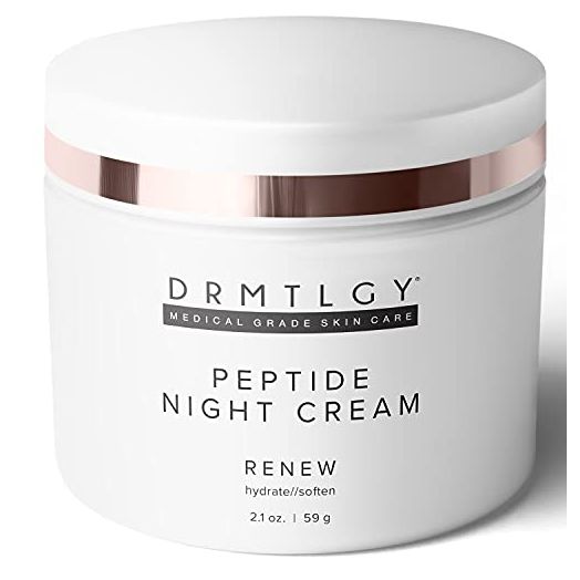 DRMTLGY Peptide Night Cream Face Moisturizer. Fragrance Free and Oil Free Hydrating Facial Moisturizer for All Skin Types.