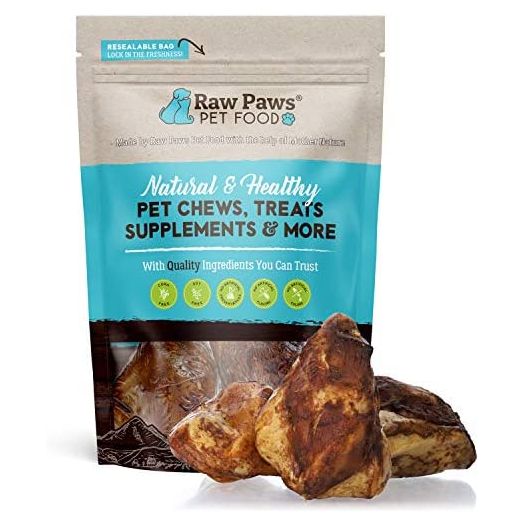 Raw Paws Smoked Beef Kneecaps for Dogs, 5-ct - Made in USA - Free Range, Antibiotic Free - Beef Knee Cap Bones for Dogs - Smoked Beef Bones - Dog Bones for Aggressive Chewers - Small to Large Dogs