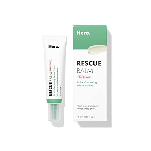 Rescue Balm +Red Correct Post-Blemish Recovery Cream from Hero Cosmetics - Intensive Nourishing and Calming for Dry, Red-Looking Skin After a Blemish - Dermatologist Tested and Vegan-Friendly (0.507 fl. oz)