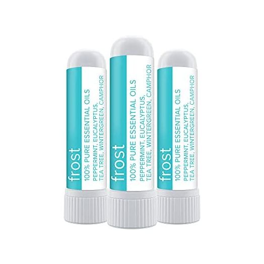 MOXE Frost - Energizing Aromatherapy Nasal Inhaler - Alleviate Headaches, Boost Focus & Energy - Cooling Sinus Blaster - Includes Peppermint, Eucalyptus, & Wintergreen Essential Oils - USA (3-Pack)