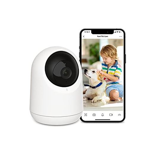 SwitchBot Baby Monitor Indoor Camera, 360-degree 1080P Pan Tilt Smart WiFi(2.4G) Pet Camera for Home Security with Motion Detection, Night Vision, Two-Way Audio, Works with Alexa & Google Assistant