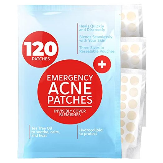 Acne Patches (120 Pack), Hydrocolloid Acne Patch with Tea Tree Oil - Pimple Patches for Face - Zit Patch and Pimple Stickers - Hydrocolloid Acne Dots for Healing Acne with Zit Patches - Acne Treatment