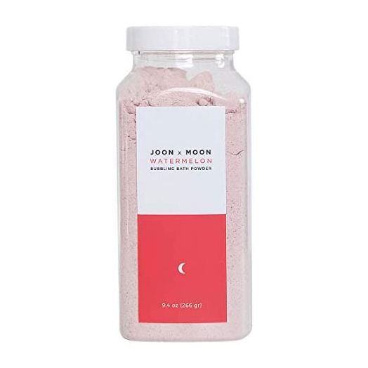 JOON X MOON Bubbling Bath Fizz, (Watermelon, 1 Pack), Soothing Bath Soak for Relaxation and Hydrated Skin, Shea Butter, Coconut Oil and Vitamin E for a Nourishing Bubble Bath, 9 oz