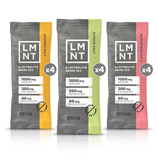 LMNT Keto Electrolyte Powder Packets, Paleo Hydration, 12 Stick Packs (Variety Pack)