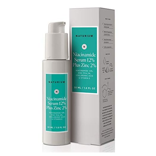 Naturium Niacinamide Face Serum 12% Plus Zinc 2%, Hyaluronic Acid & Vitamin E, Dark Spot Remover, Pore Minimizer & Aging Skin Treatment, 1 oz