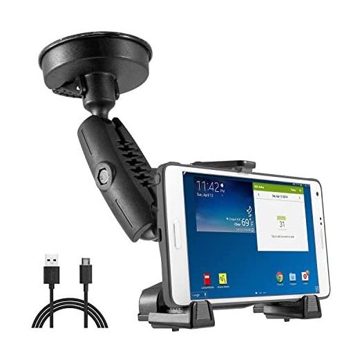 iBOLT xProDock NFC Bizmount - Phone Holder/Mount with Heavy Duty Suction Cup Base and 1.5m USB-C Cable- for Your Windshield, Dashboard - for Telematic Commuters, Fleets, Cars, Large Trucks, Vans
