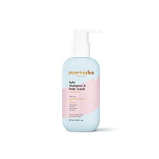 Evereden Baby Shampoo and Body Wash 8.5 fl oz. | Clean and Natural Baby Care | Non-toxic and Fragrance Free | Plant-based and Organic Ingredients