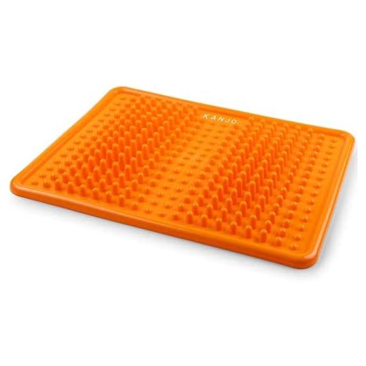 Kanjo Acupressure Foot Pain Relief Mat | Pressure Point Foot Massager for Plantar Fasciitis, Heel Pain & Arch Pain Relief | for Use at Standing Desk | FSA & HSA Eligible