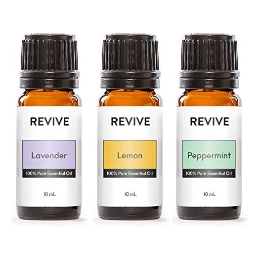 Revive Essential Oils Pack of 3-100% Pure Therapeutic Grade, for Diffuser, Humidifier, Massage, Aromatherapy, Skin & Hair Care - Cruelty Free - Unrefined Oils with No Fillers