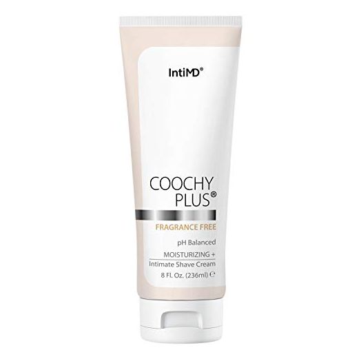 Coochy Plus Intimate Shaving Cream FRAGRANCE FREE For Pubic, Bikini Line, Armpit and more - Rash-Free, Prevents Razor Burns & Bumps, In-Grown Hairs, Itchiness 8oz Tube