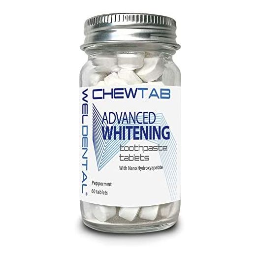Weldental Chewtab Advanced Whitening Toothpaste Tablets with Nano Hydroxyapatite Peppermint