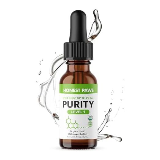 Honest Paws Hemp Oil for Dogs - Natural Hemp Seed Oil and Calming Purity Drops for Dogs Rich in Omega 3 6 9 to Promote Healthy Bones, Joint Support, Relaxation and Relieve Discomfort -Made in The USA