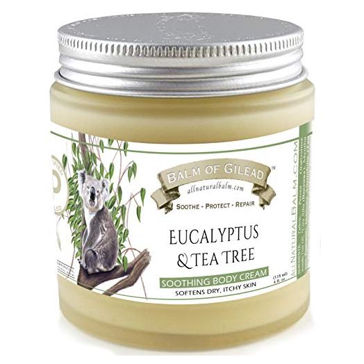 EUCALYPTUS + TEA TREE CREAM - intensive moisture and healing - FOOT AND BODY CREAM, 4 OZ - Skin Soothing Cream - ECZEMA, RINGWORM, DRY, CHAFFED SKIN, NAIL AND TOE FUNGAL INFECTIONS - Balm of Gilead