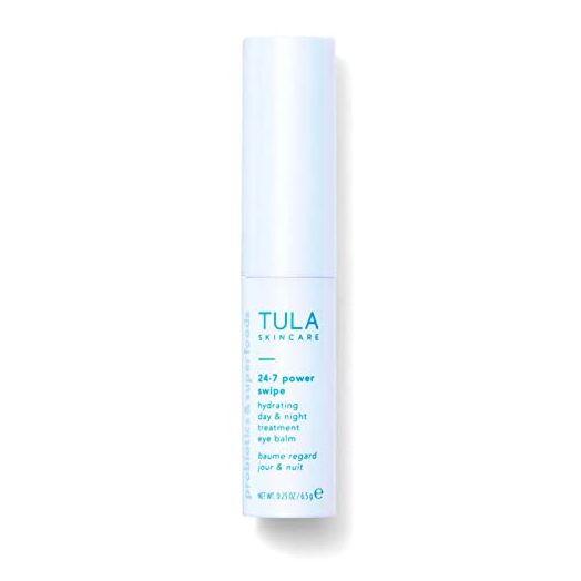 TULA Skin Care 24-7 Power Swipe Hydrating Day & Night Treatment Eye Balm | Dark Circle Under Eye Treatment, Instantly Hydrate and Brighten Undereye Area, Portable and Perfect to Use On-the-go | 0.23oz