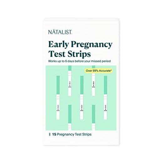 Natalist Pregnancy Test Strips Early Detection for Women Clear & Accurate Results Ease Your Mind up to 6 Days Before Missed Period - 15 Count